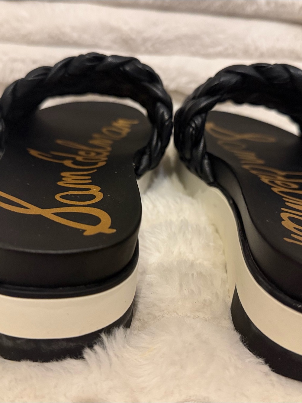 Sam Edelman Black Braided Slide Sandals - Picture 3 of 6